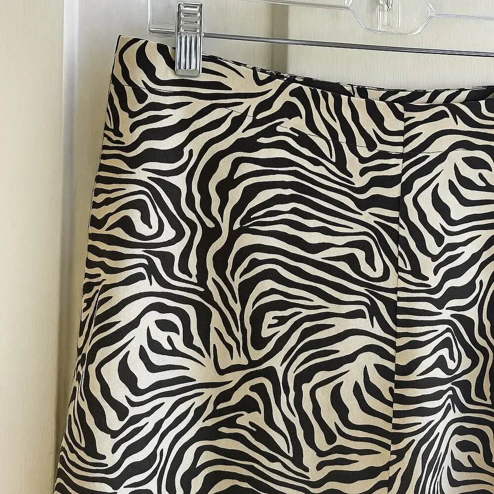 Free People x Nigel Preston Side Tie Zebra Pants Size Medium